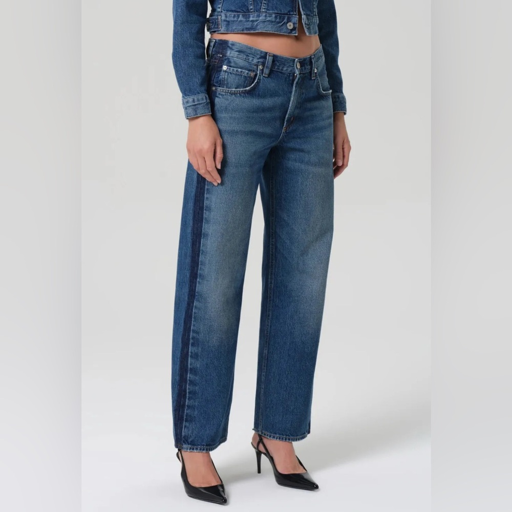 Citizens of Humanity Lindz Easy Straight Tuxedo Stripe Jeans In Liro